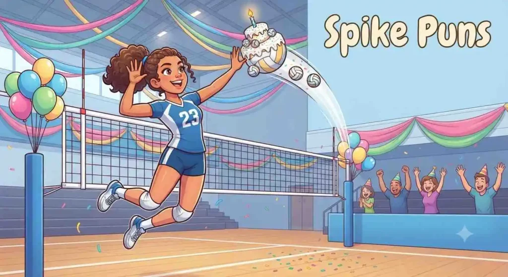 birthday volleyball spike