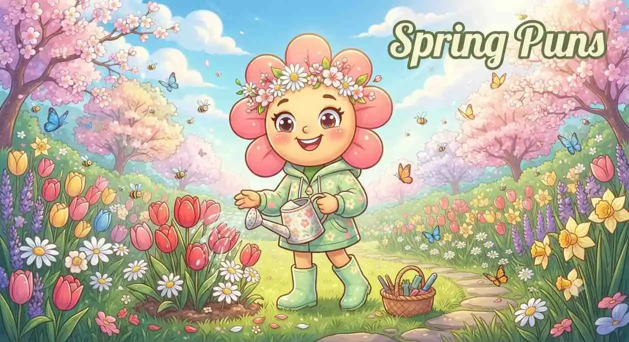 spring garden scene