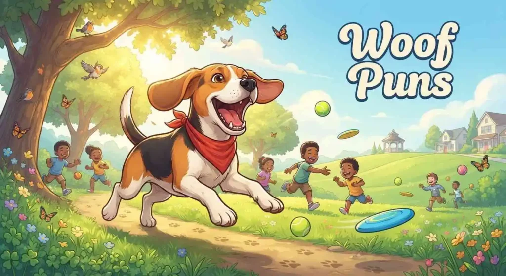 Playful barking dog