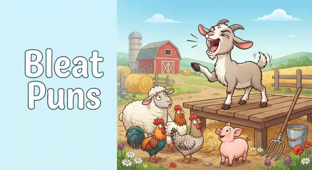 Funny goat bleat illustration