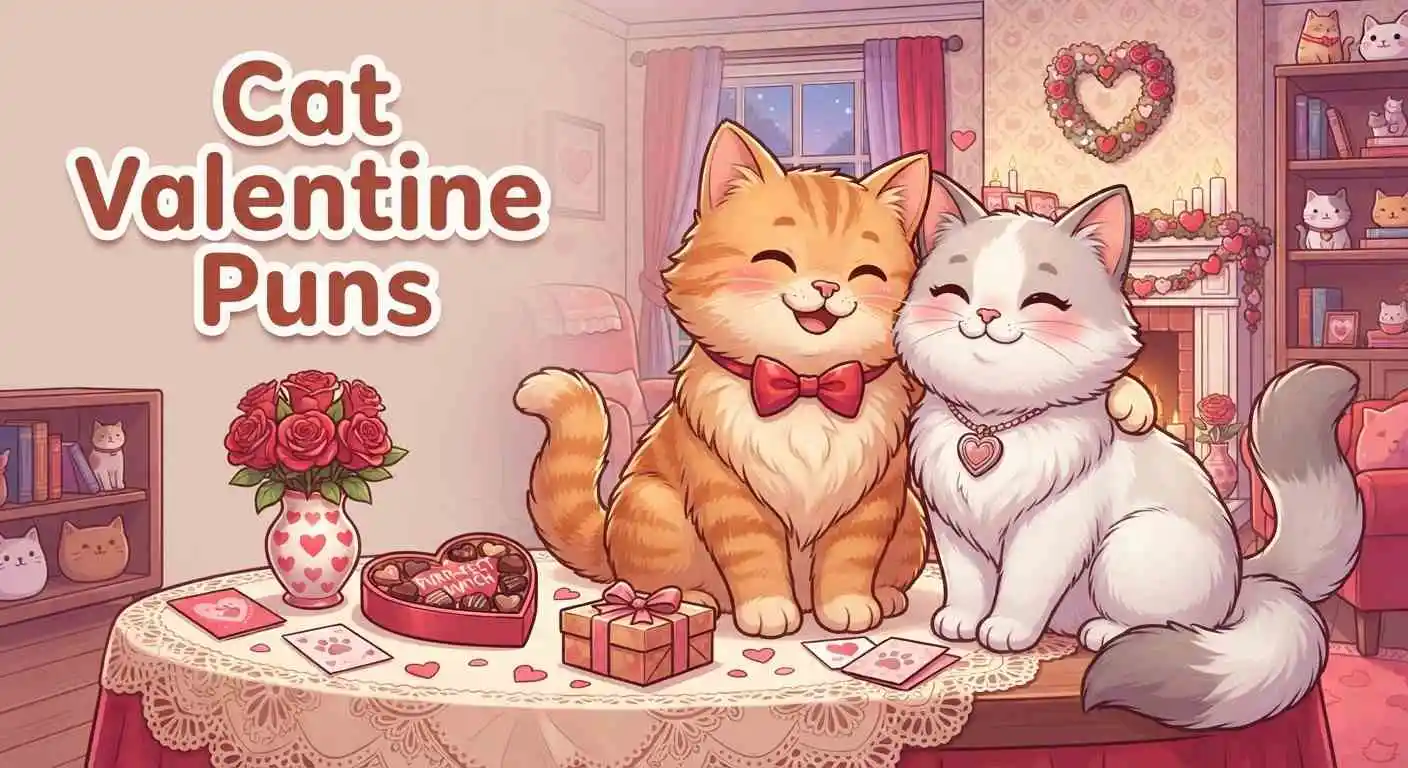 Romantic cats celebrating Valentine’s Day