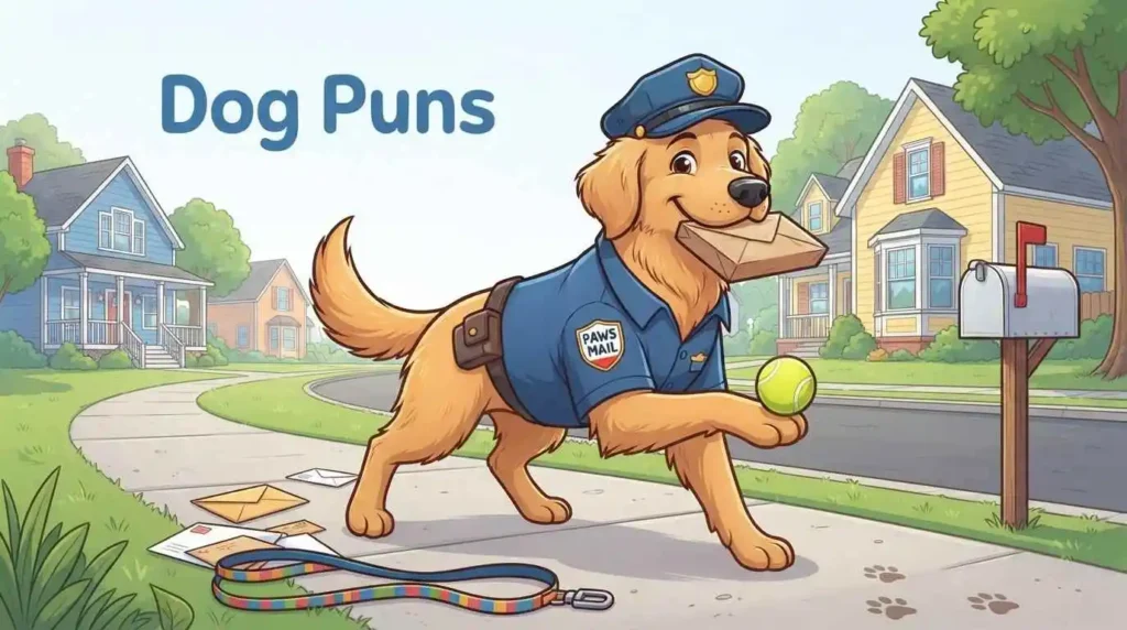 Funny dog enjoying playful wordplay