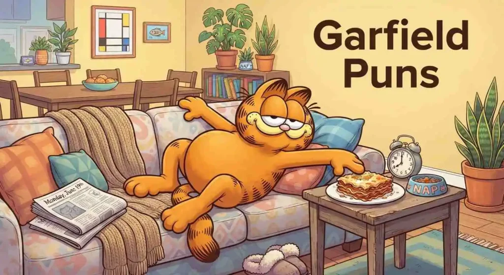 Funny Garfield style cat