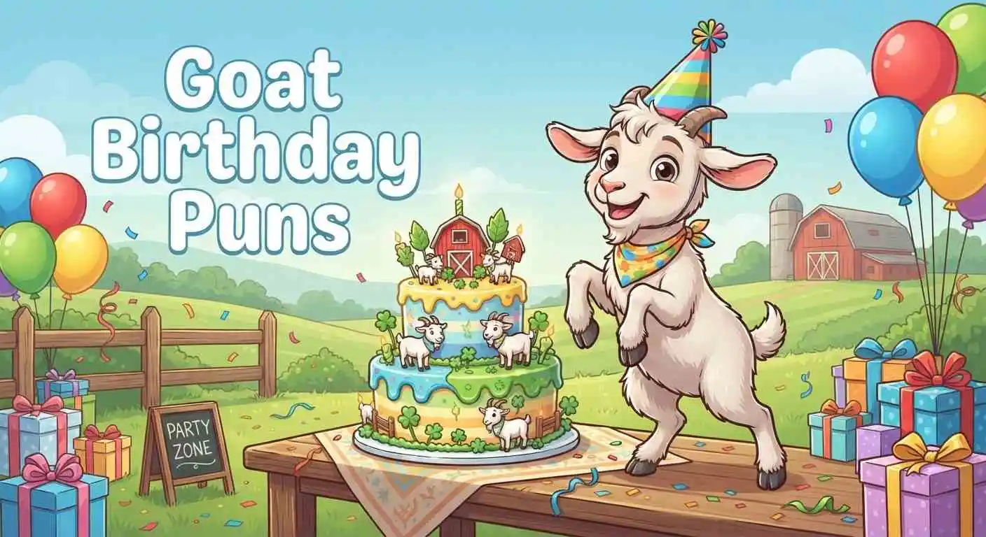 Happy goat birthday party