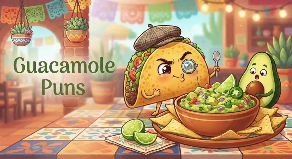 taco enjoying fresh guacamole