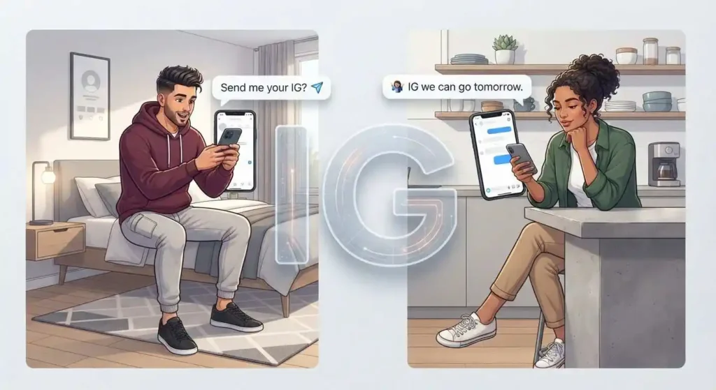 Two meanings of IG in text