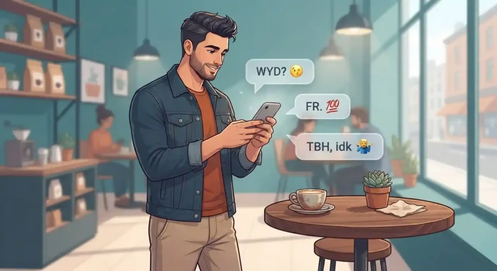 Adult texting in a DM