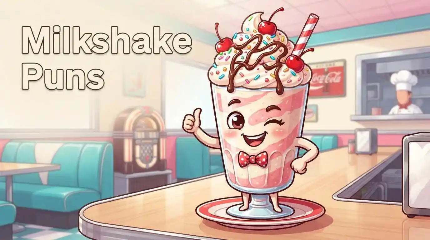Colorful milkshake with playful toppings