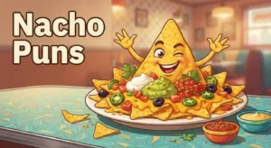 Funny nachos with toppings