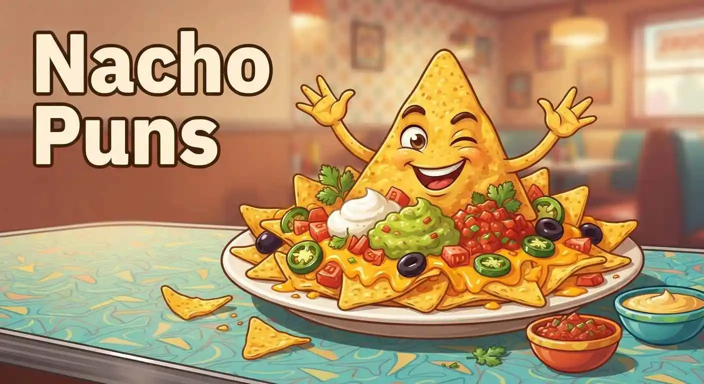 Funny nachos with toppings
