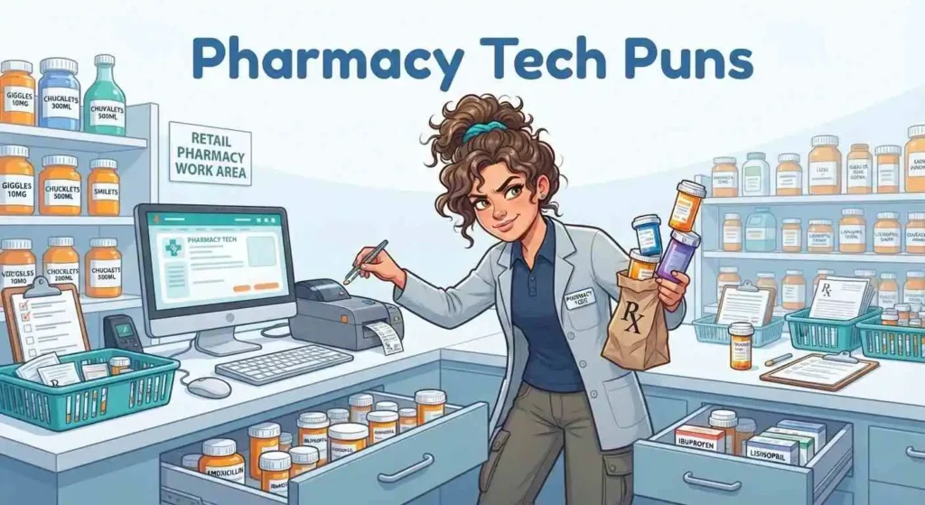 Funny pharmacy technician scene