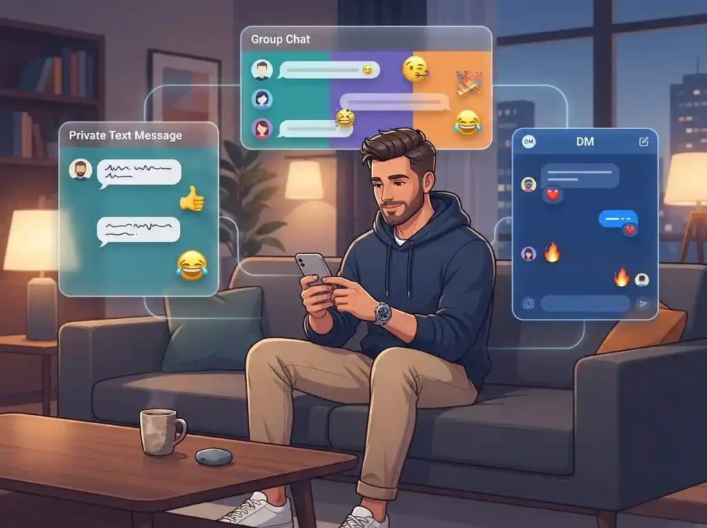 Man using slang in chats