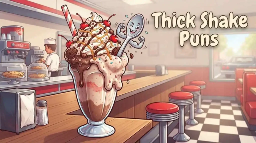 Thick milkshake overflowing with whipped cream