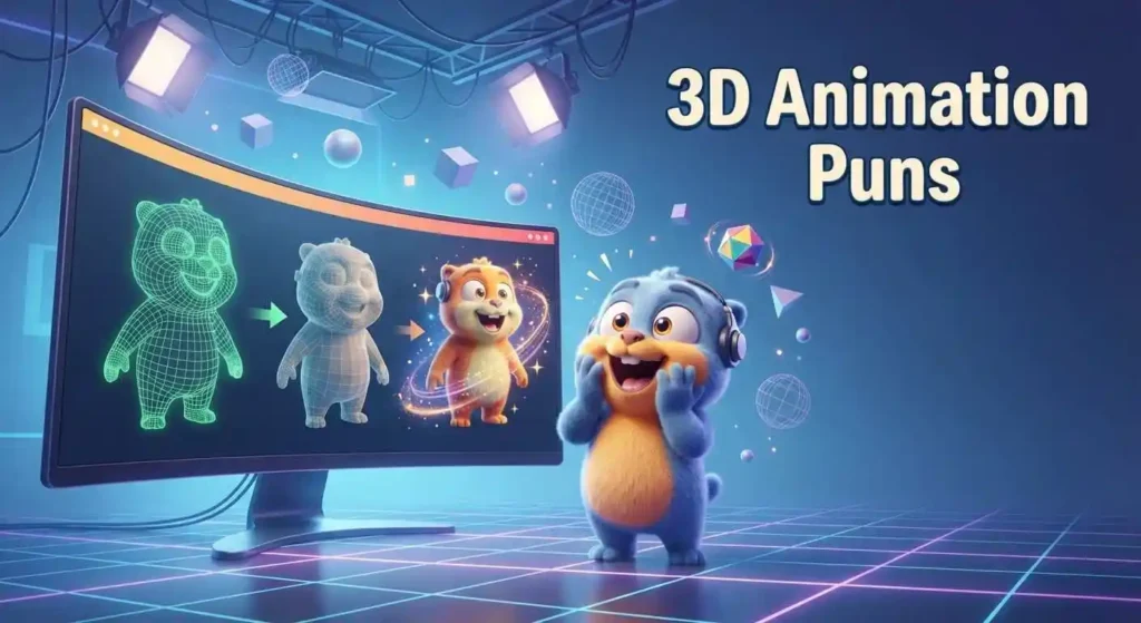 Funny 3D animated character rendering