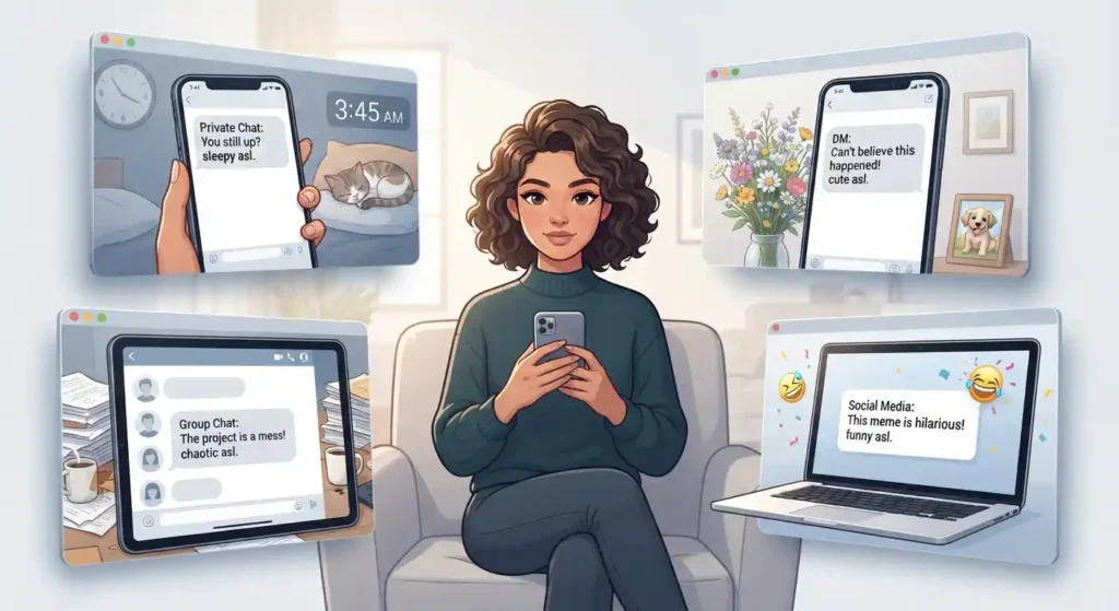 ASL used across digital chats