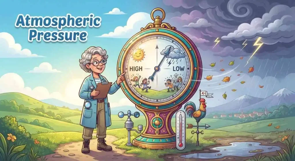 barometer showing atmospheric pressure