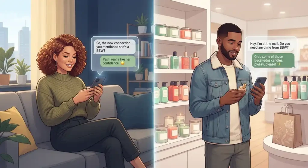 BBW used in body-related and shopping contexts
