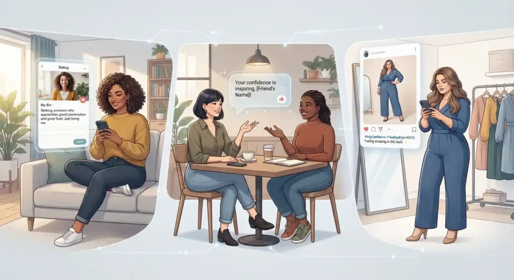 Adults using BBW in dating fashion and social contexts