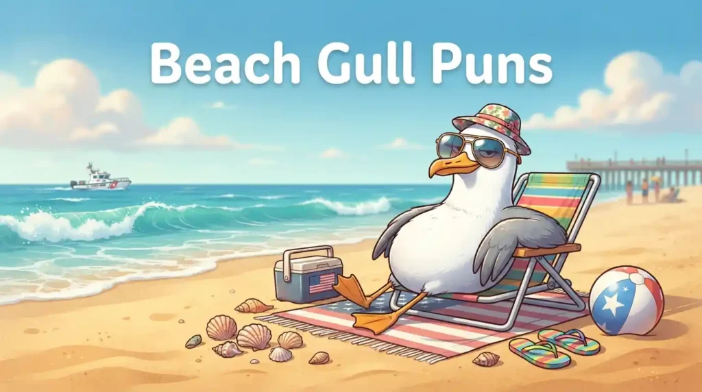gull relaxing beside beach waves