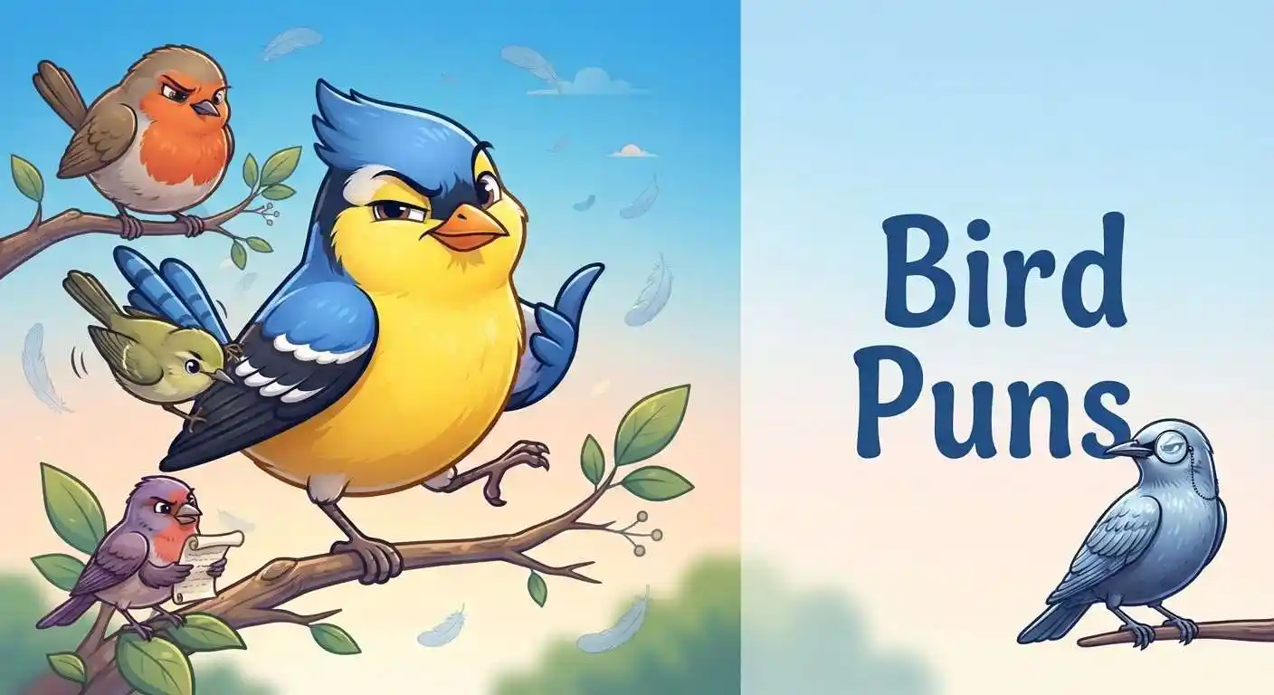 Funny bird pun scene