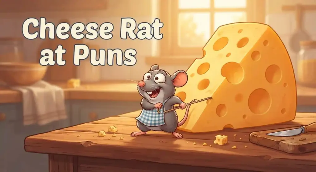 rat enjoying giant cheese
