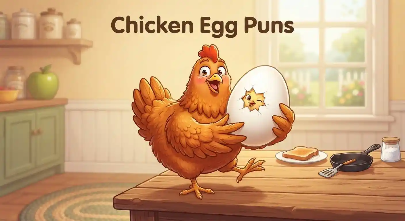 Funny chicken egg