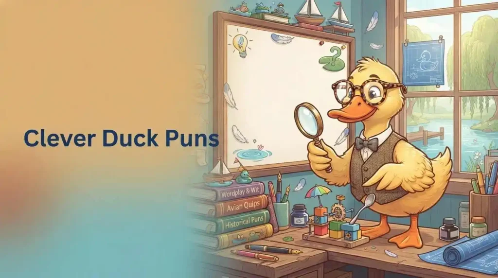 Clever duck wordplay scene