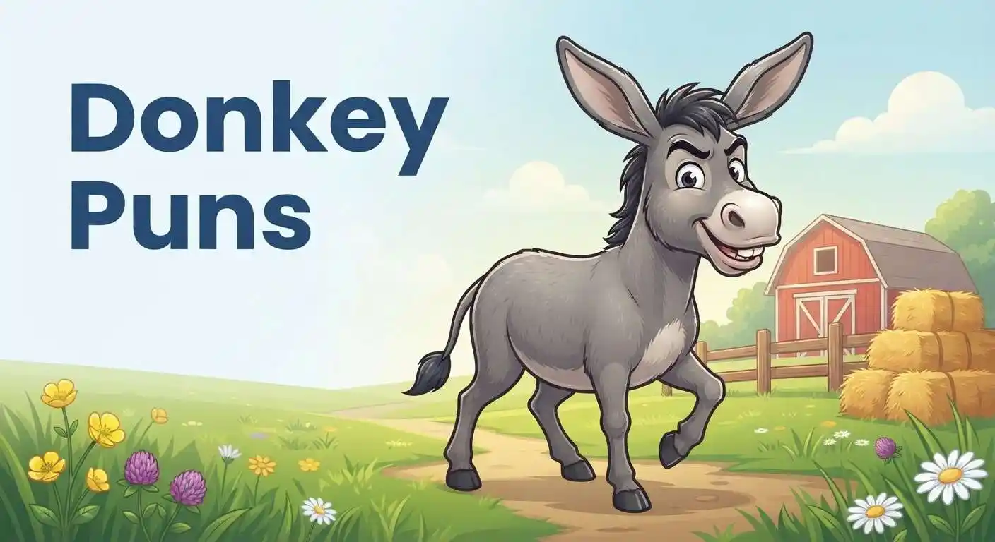 Funny donkey making hee-haw