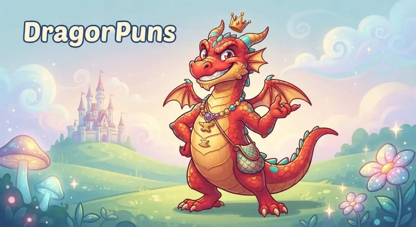Funny dragon with scales