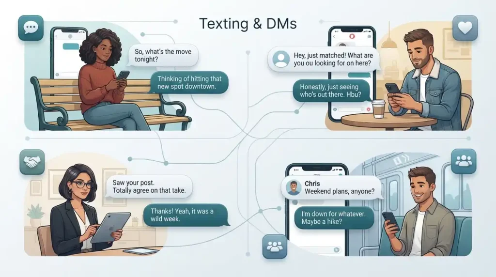 Adults using DTF in digital chats
