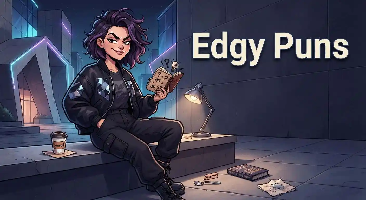 Edgy character making sarcastic joke