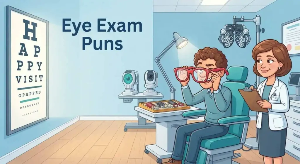 Funny eye exam scene