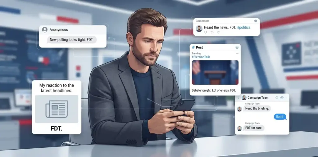 FDT appearing in texts social posts and group chats