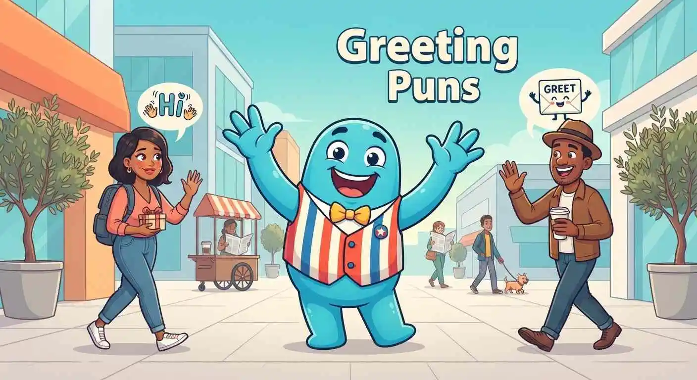 Funny greeting with friends