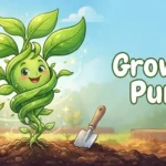 plant growing with gardener