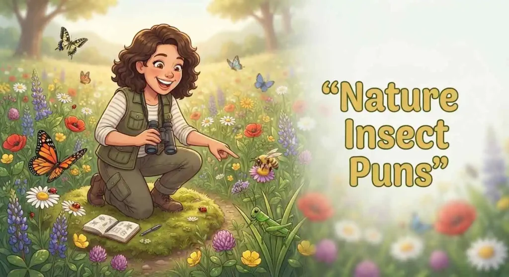 Nature lover observing colorful insects