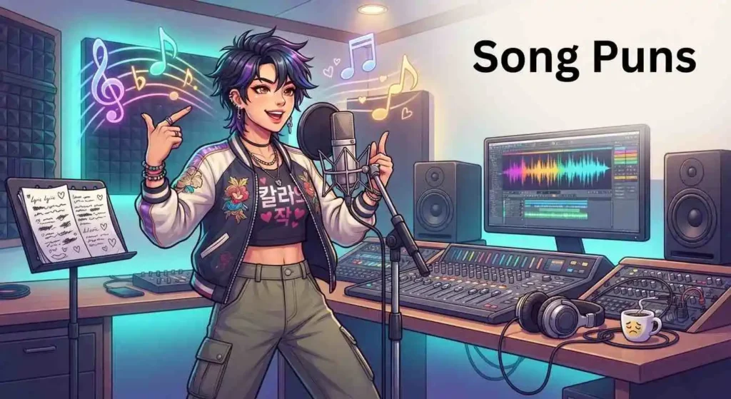 K-pop singer recording funny songs