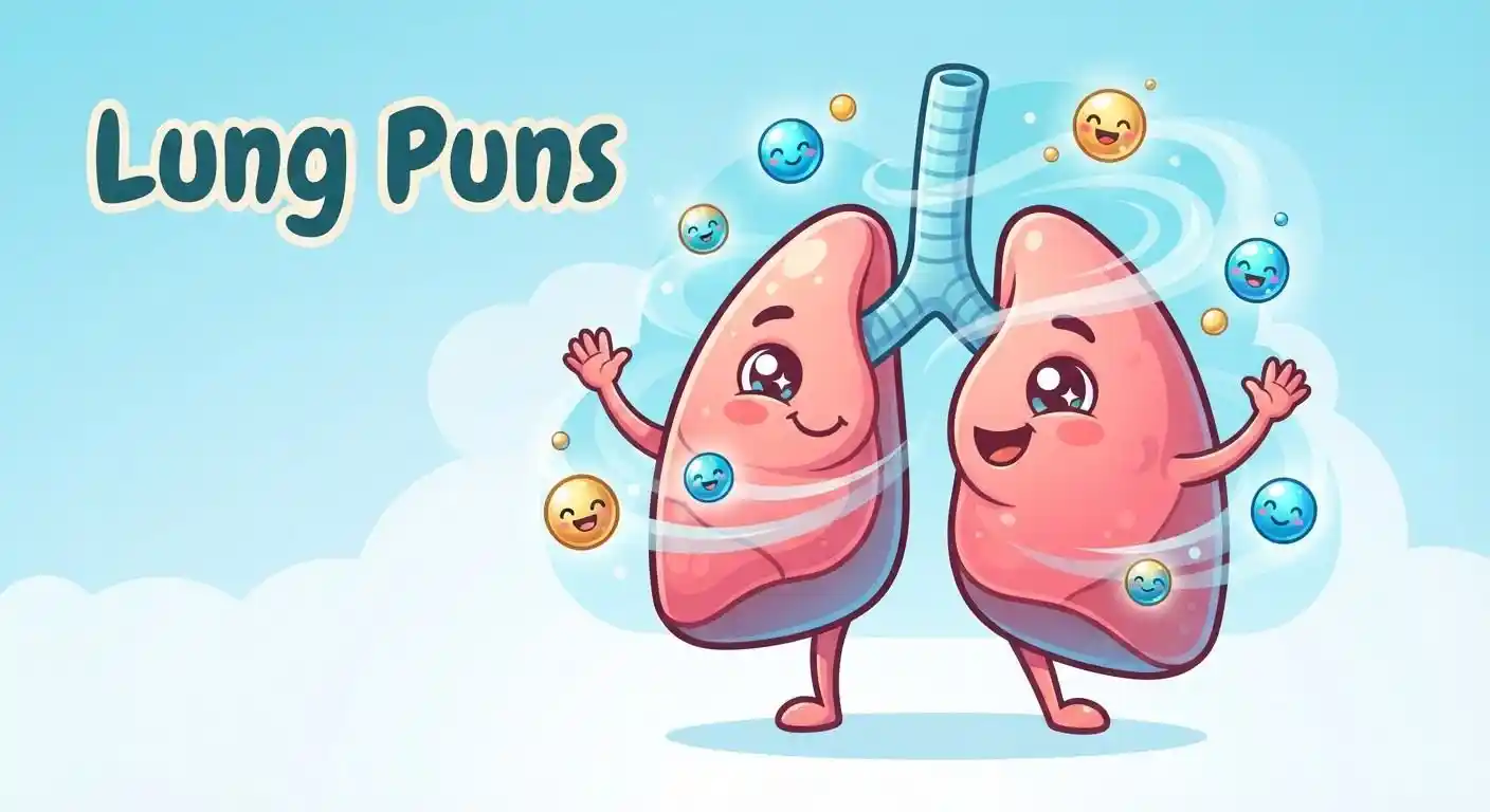 Funny lungs with oxygen