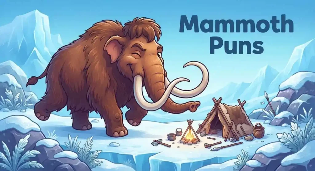 Funny woolly mammoth