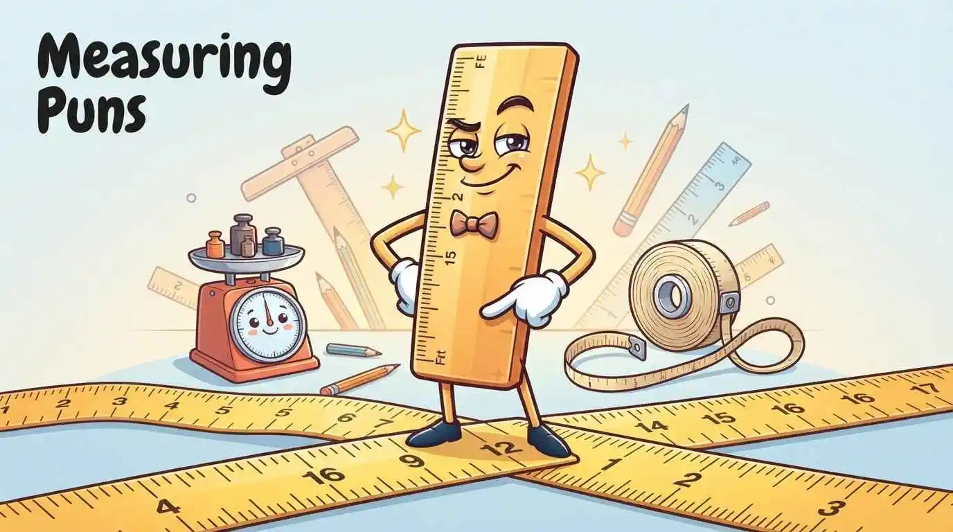 Funny measuring tools pun scene
