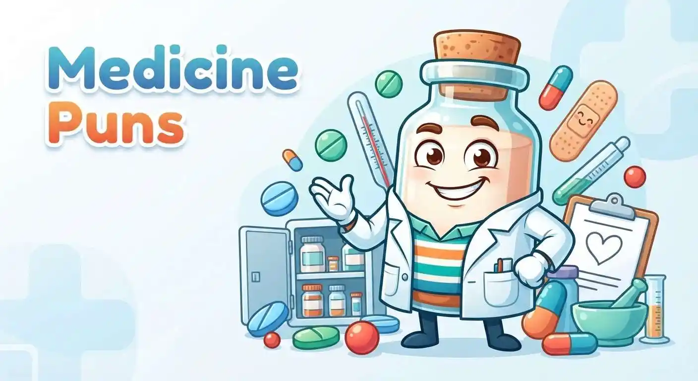 Funny medicine smiling