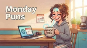 Tired worker starting Monday morning