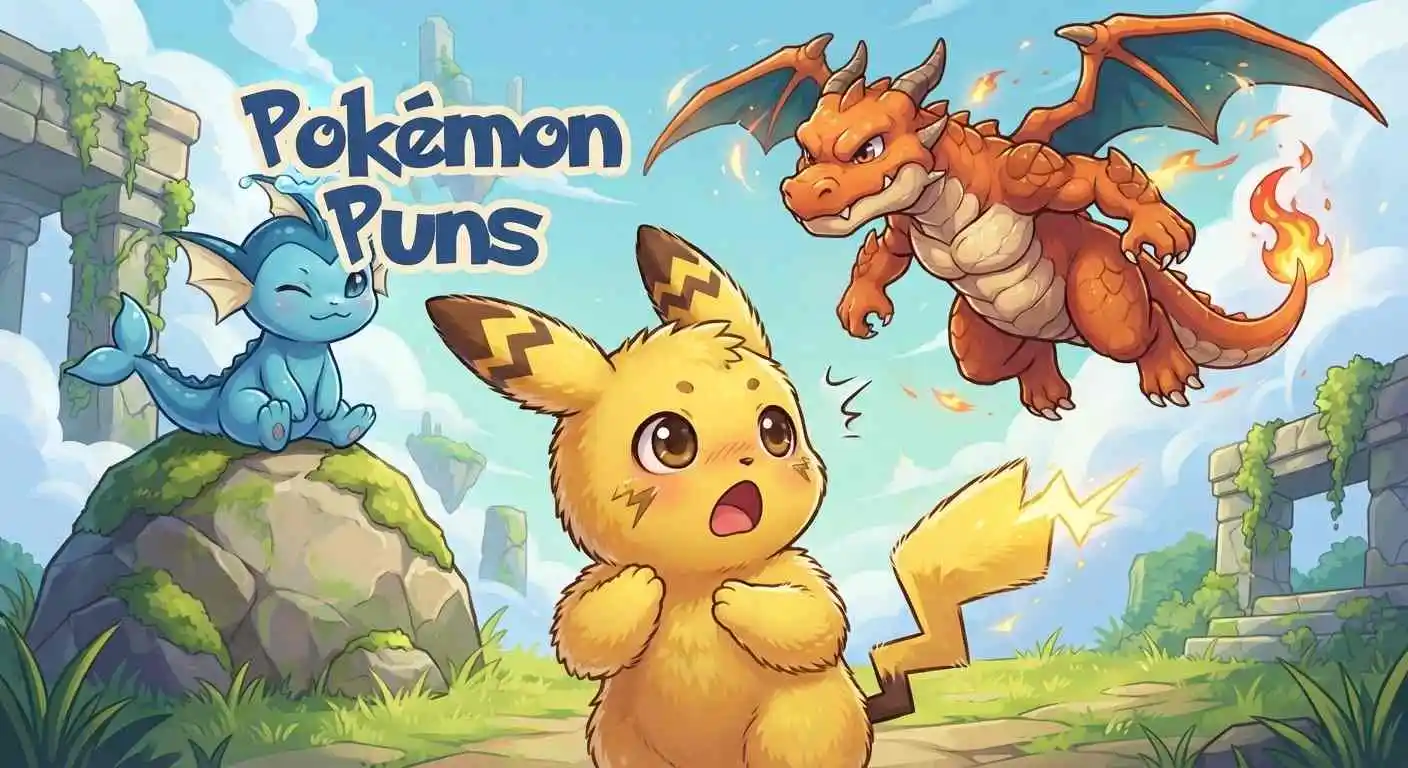 Funny Pokémon characters posing together