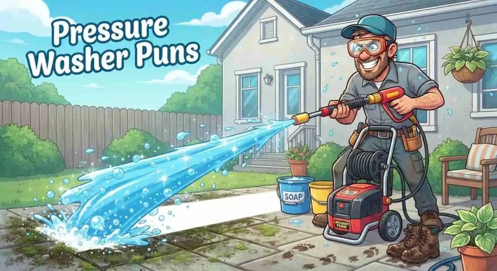 using pressure washer