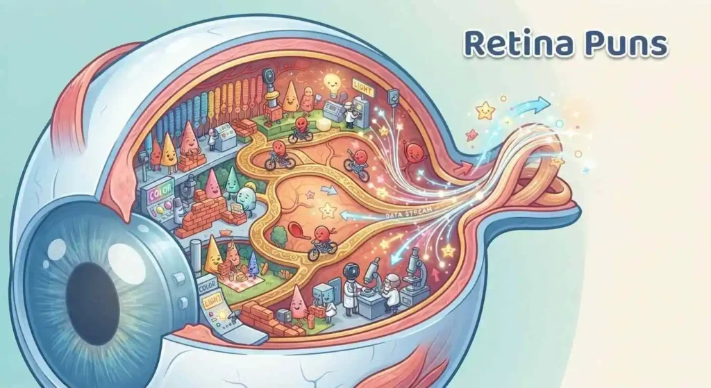 Funny retina illustration
