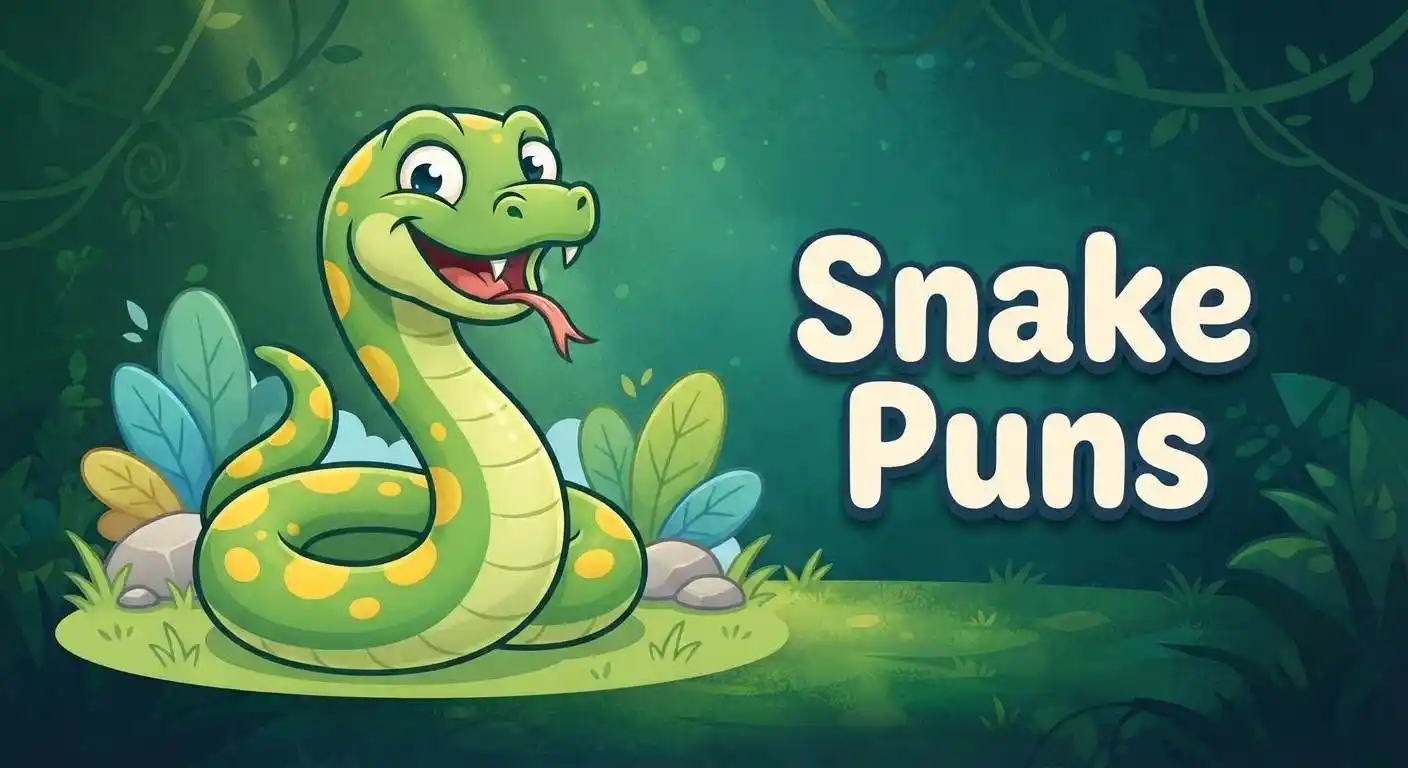 Funny snake with playful expression