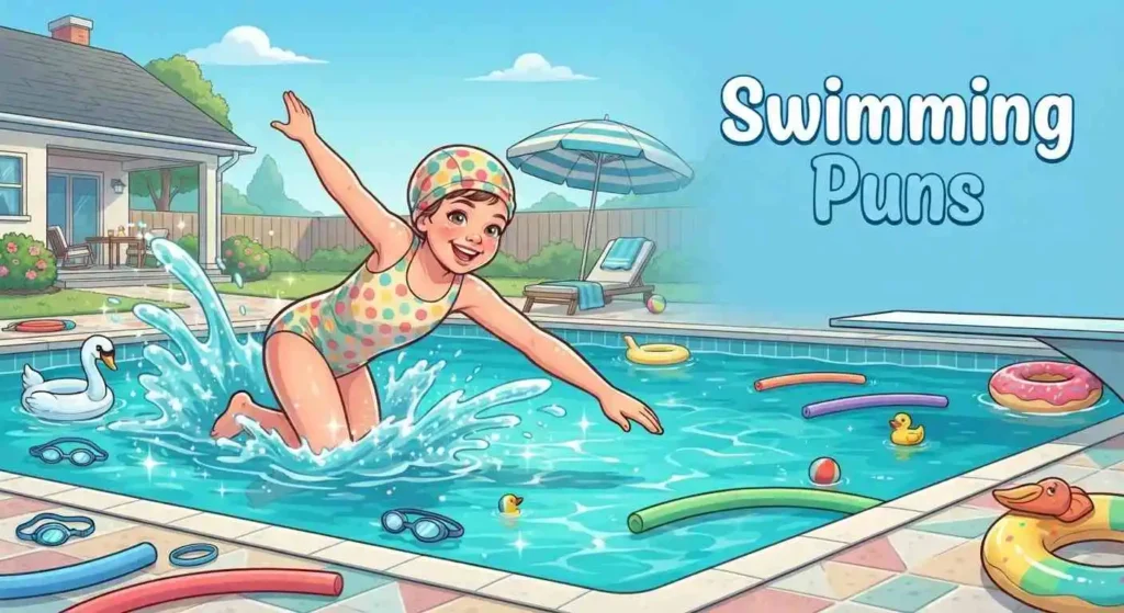 swimmer enjoying playful pool