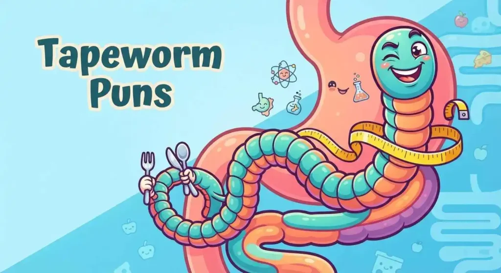 Funny tapeworm pun