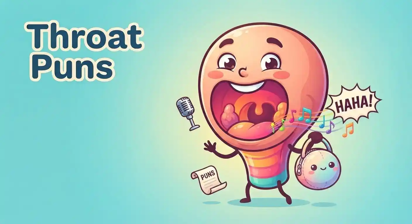 Funny throat illustration