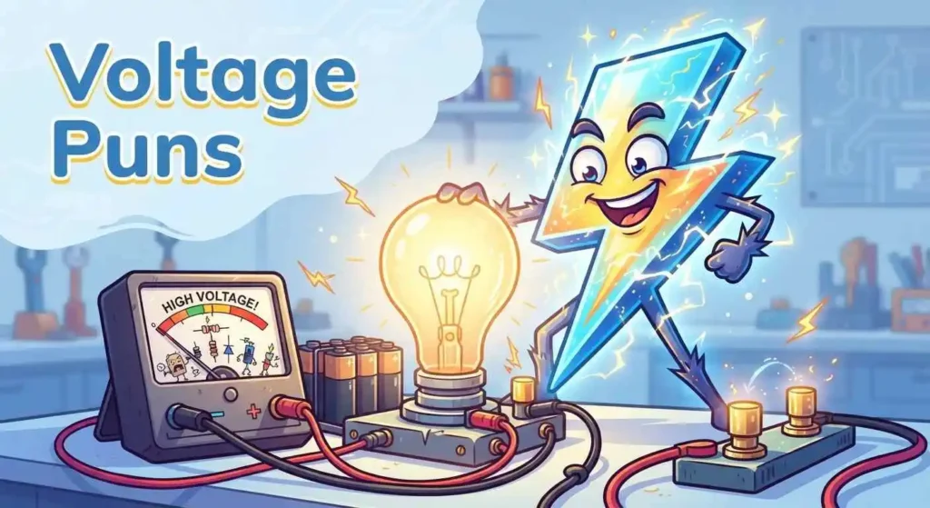 voltage character powering light